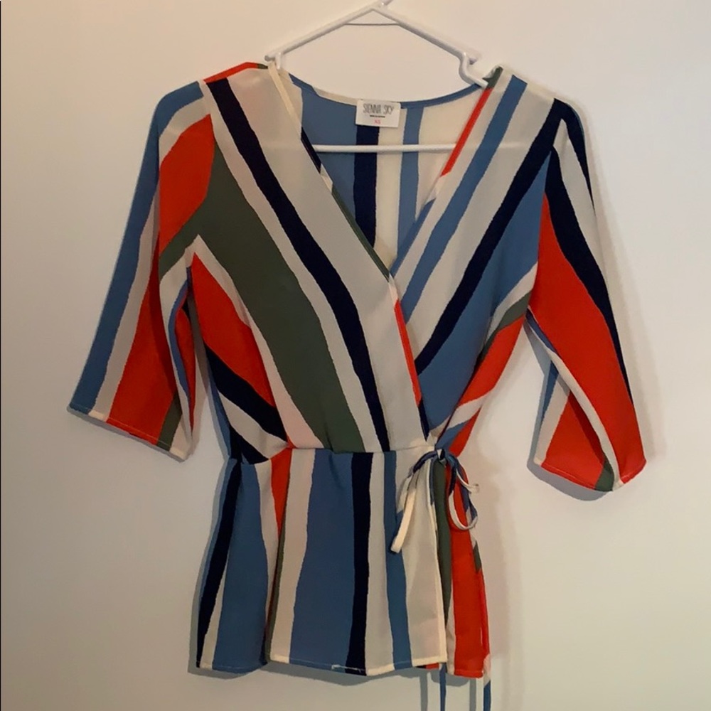 Wrap style blouse